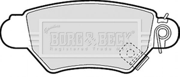 BORG & BECK Комплект тормозных колодок, дисковый тормоз BBP1688